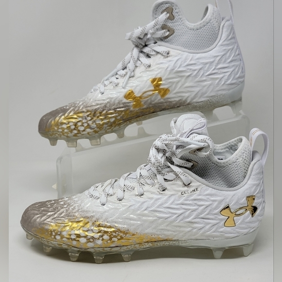 Under Armour Spotlight Clone 3.0 MC Football Cleats Women Sz 10 3026343 100 New - Picture 2 of 10